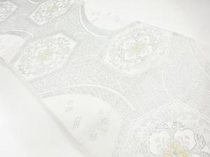 アンティーク　華紋亀甲模様織り出し袋帯(材料)(サービス品)